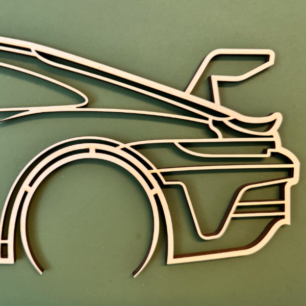 Houten decoratie Porsche 911 GT3 RS voor aan de muur of deur