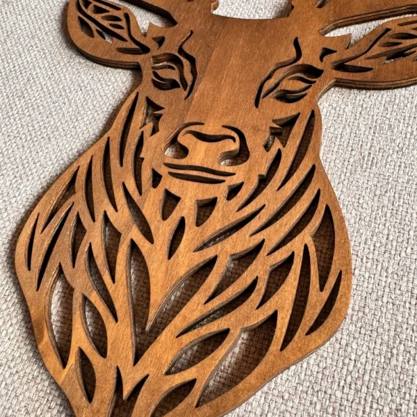 houten rendierhoofd detail2