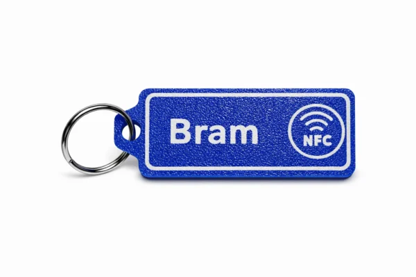 Gepersonaliseerde NFC Sleutelhanger met Naam – Slimme 3D Geprinte Sleutelhanger