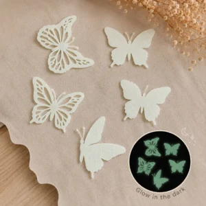 Glow in the dark vlinder voor aan de muur of het plafond.