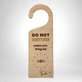 houten deurhanger niet storen | Laserloom