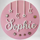 gepersonaliseerd houten naambordje kinderkamer | Laserloom