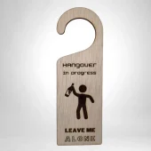 houten deurhanger niet storen | Laserloom